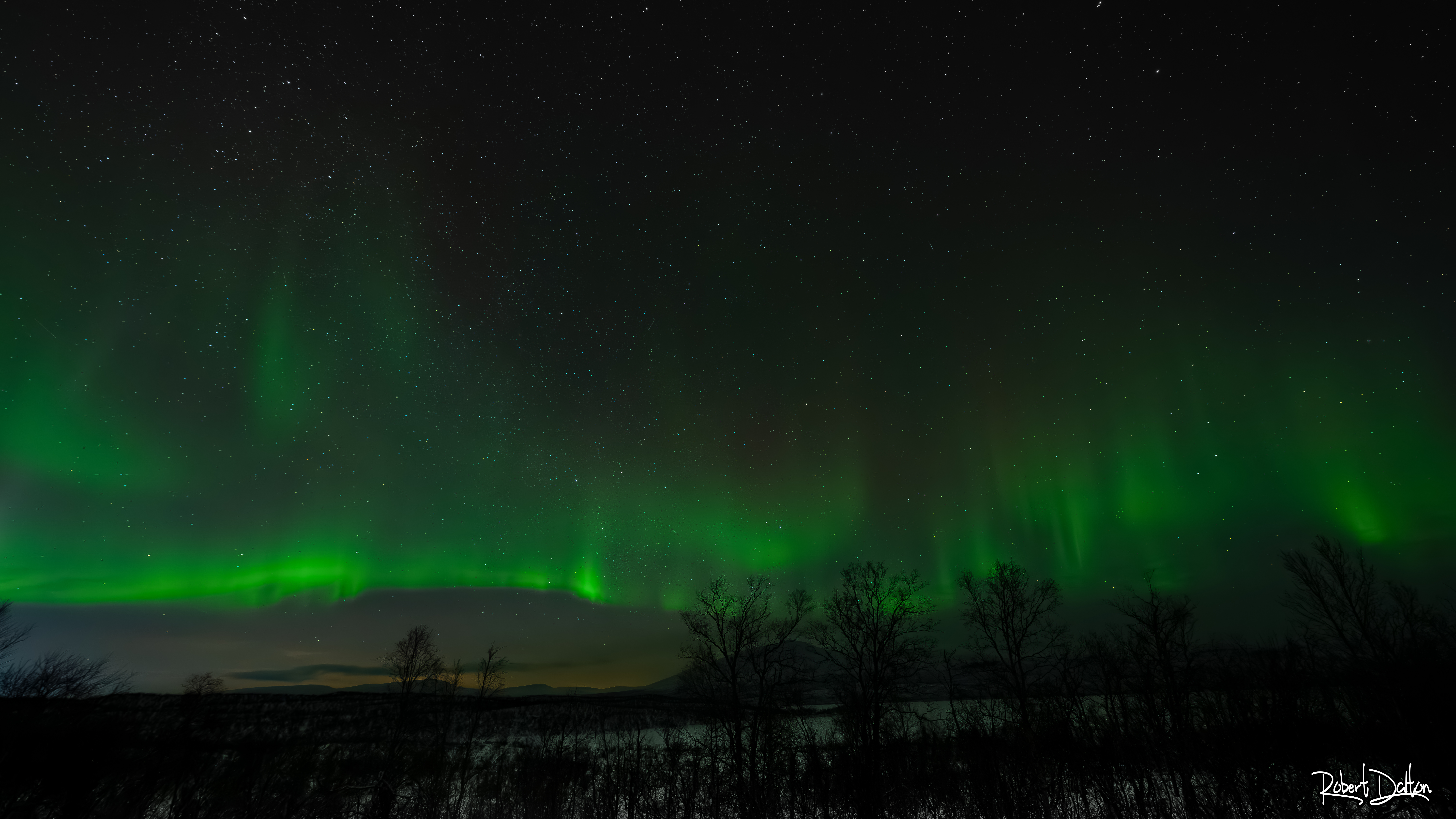 Grüne Polarlichter