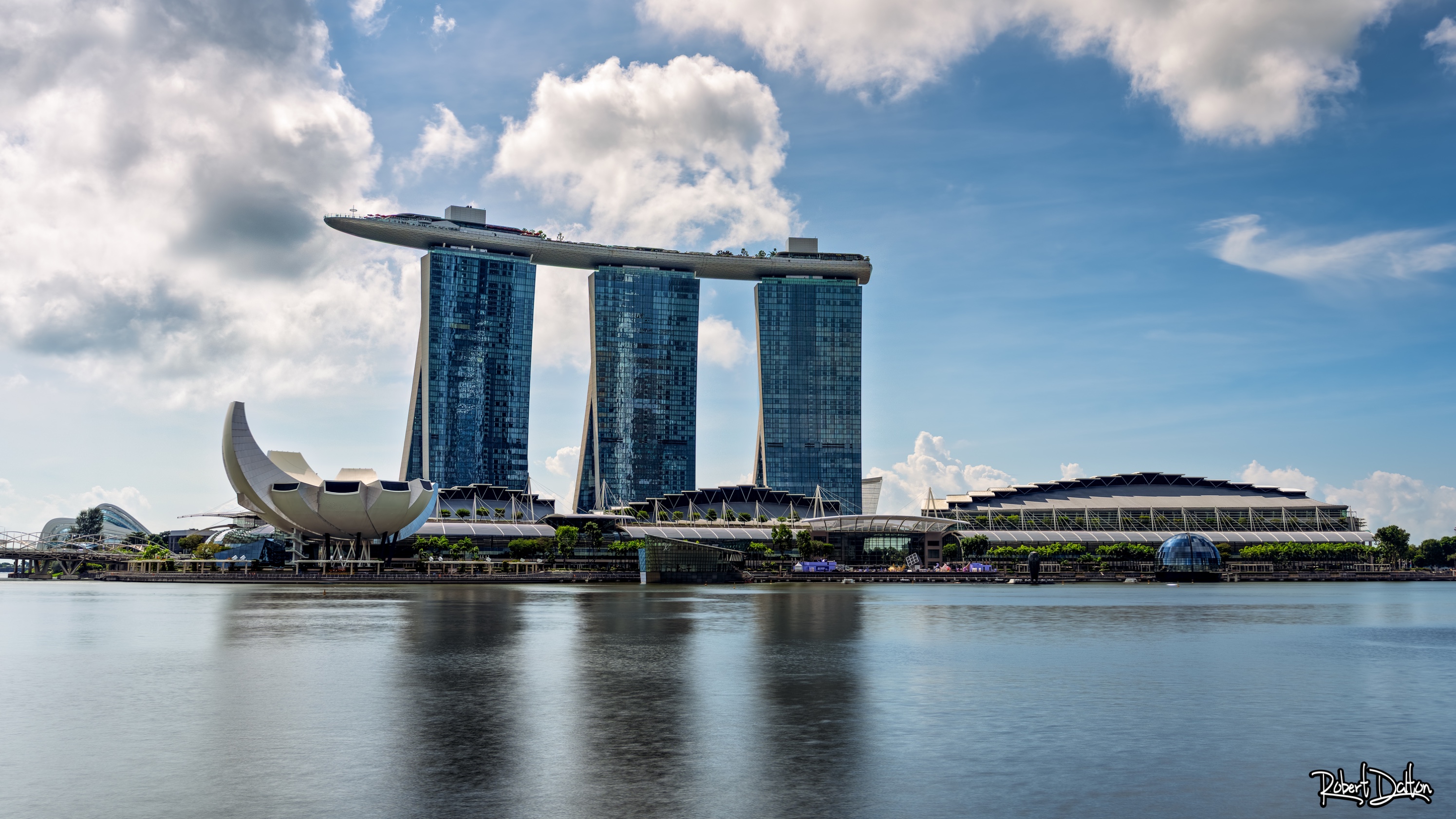 Blick auf das Marina Sands Hotel